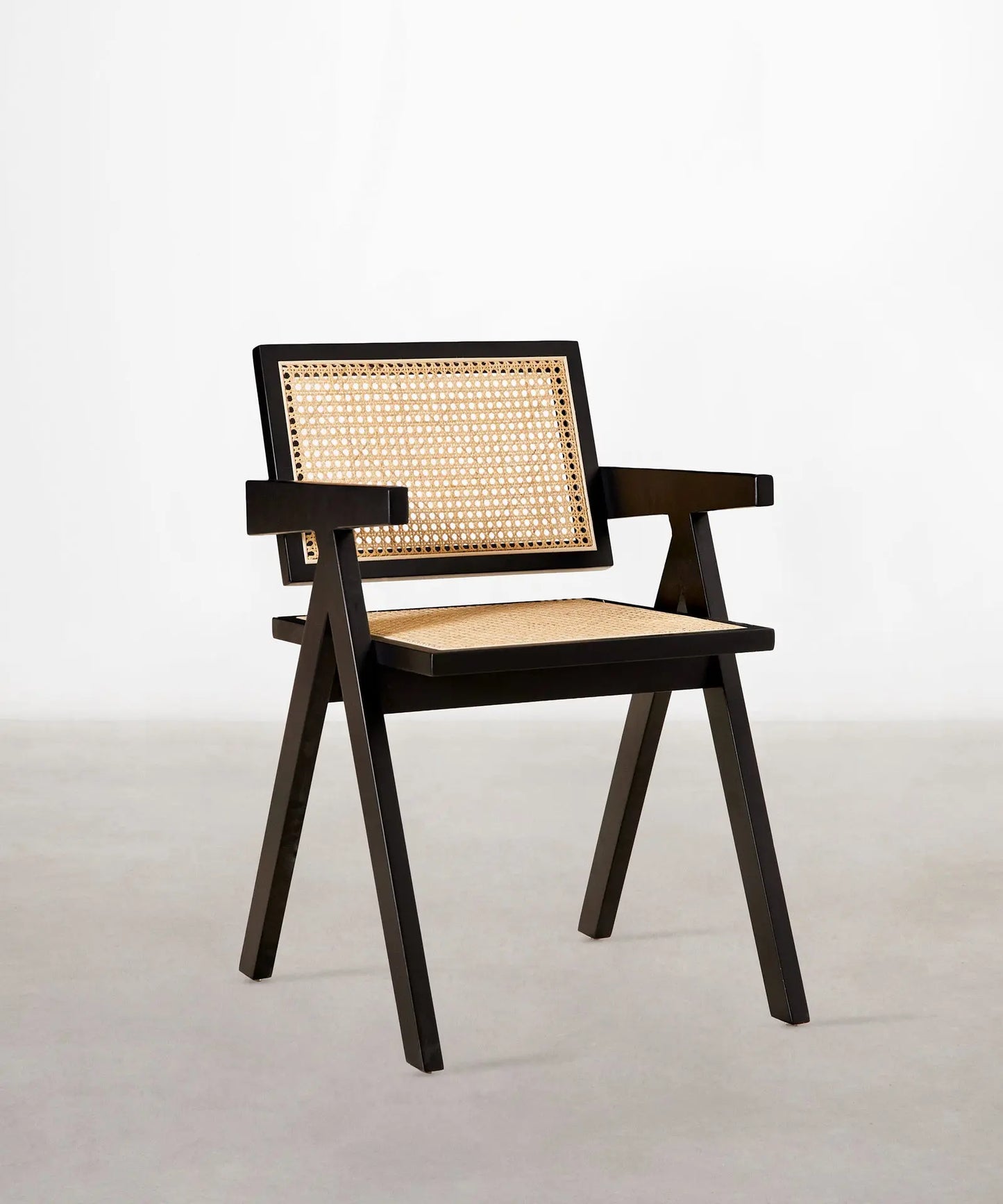 46640546087249 Silla de Comedor en Madera y Ratán con Reposabrazos Chiara Arms Sillas de Madera Northdeco