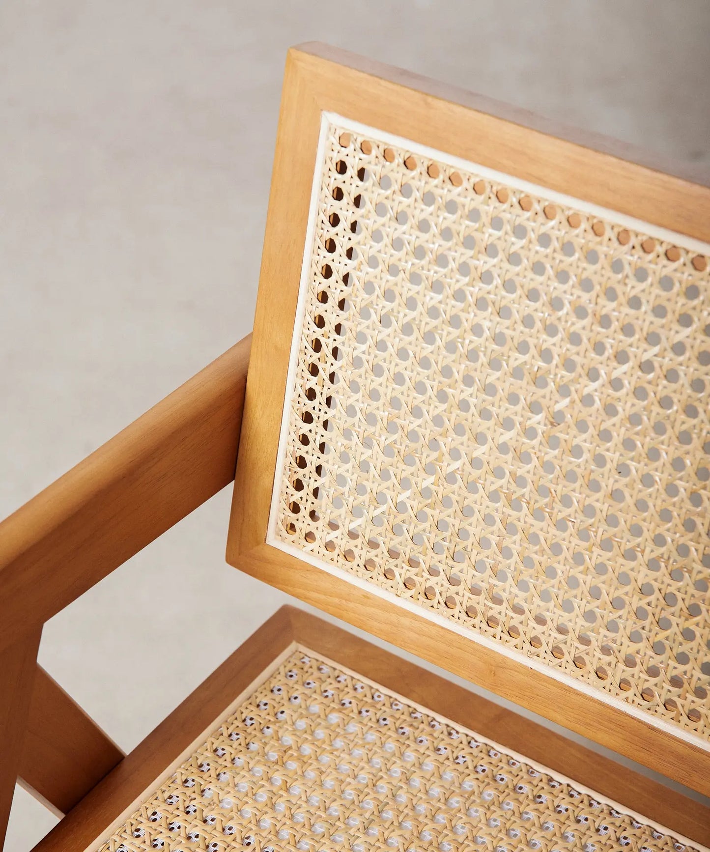 46640546021713 Silla de Comedor en Madera y Ratán con Reposabrazos Chiara Arms Sillas de Madera Northdeco