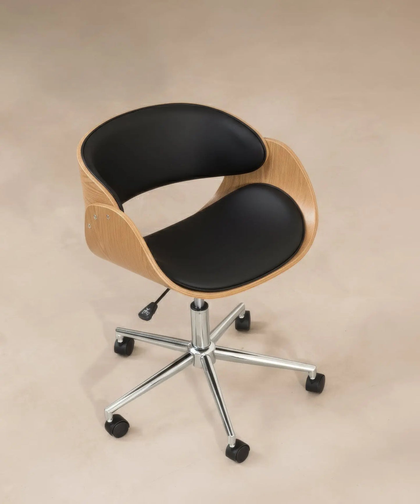 42012989948083 Silla de Escritorio de Polipiel y Madera Debbie Sillas de Oficina Northdeco