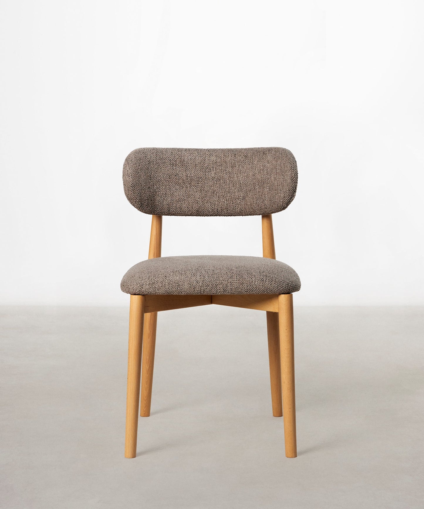 55966934139266 Silla de Comedor en Madera y Tapizada Dean Sillas Nórdicas Northdeco