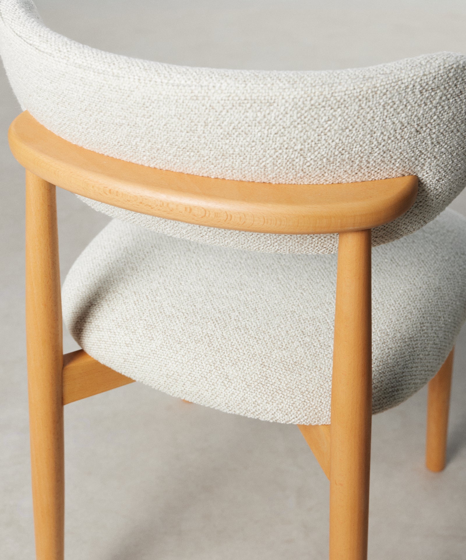 55966739988866 Silla de Comedor en Madera y Tapizada Dean Sillas Nórdicas Northdeco