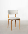 55966739988866 Silla de Comedor en Madera y Tapizada Dean Sillas Nórdicas Northdeco Natural-Beige