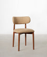 55966740021634 Silla de Comedor en Madera y Tapizada Dean Sillas Nórdicas Northdeco Nogal-Beige