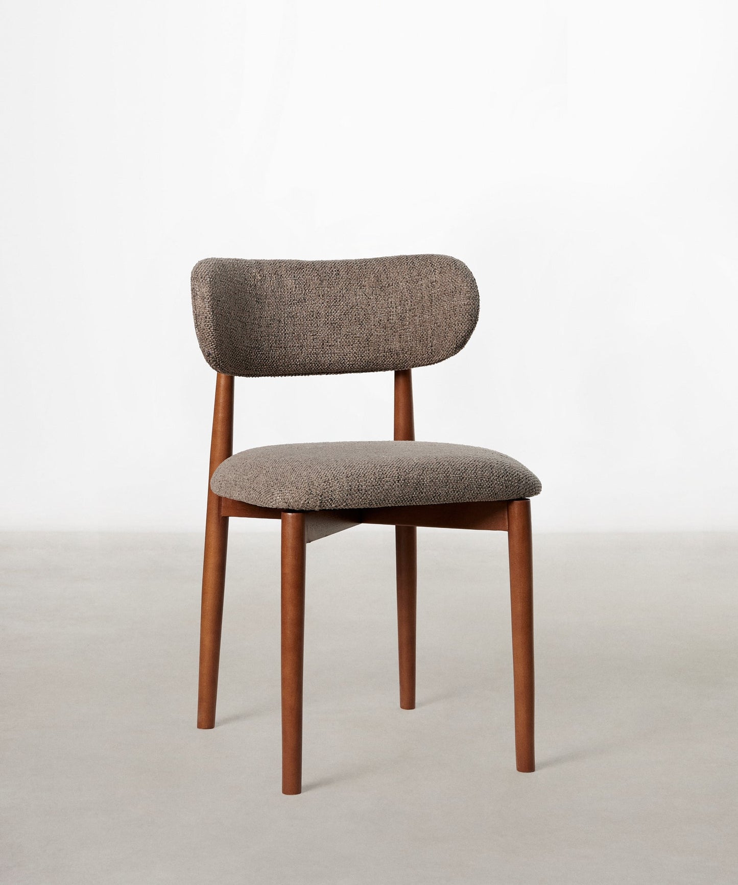 55966934204802 Silla de Comedor en Madera y Tapizada Dean Sillas Nórdicas Northdeco Nogal-Marrón