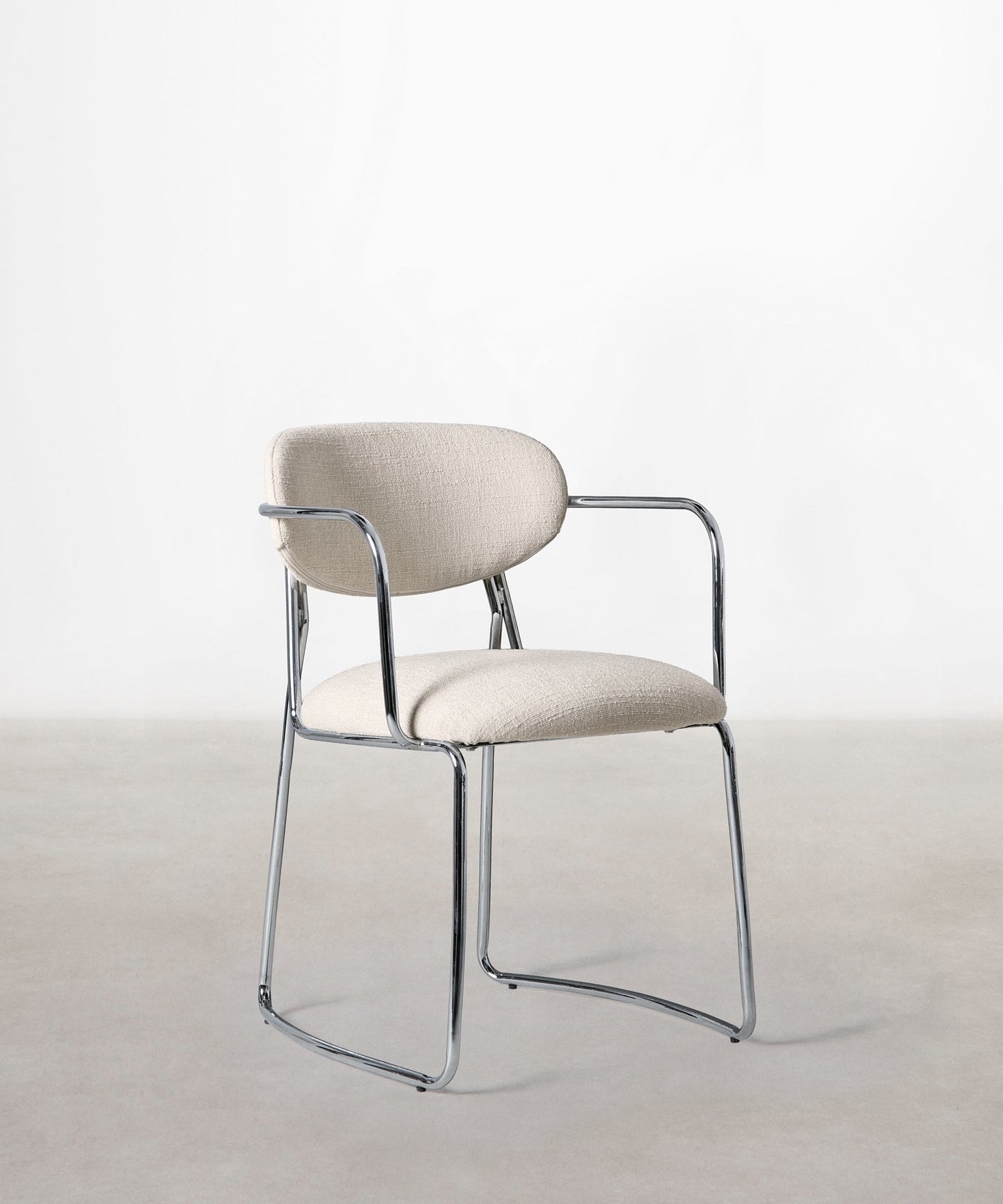 56625826529666 Silla de Comedor de Tela y metal con Reposabrazos Mortiz Arms Sillas tapizadas Northdeco