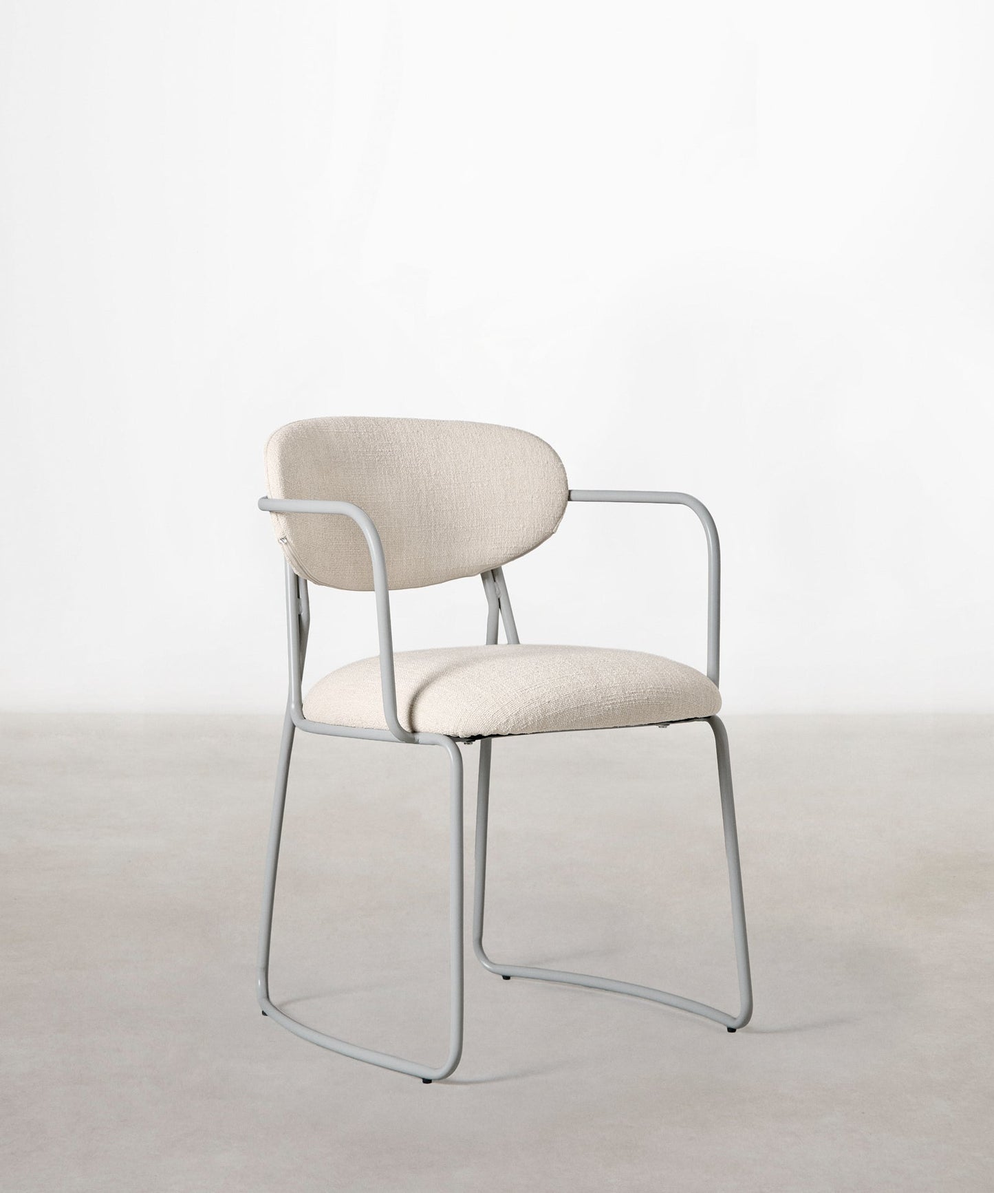 56625826627970 Silla de Comedor de Tela y metal con Reposabrazos Mortiz Arms Sillas tapizadas Northdeco