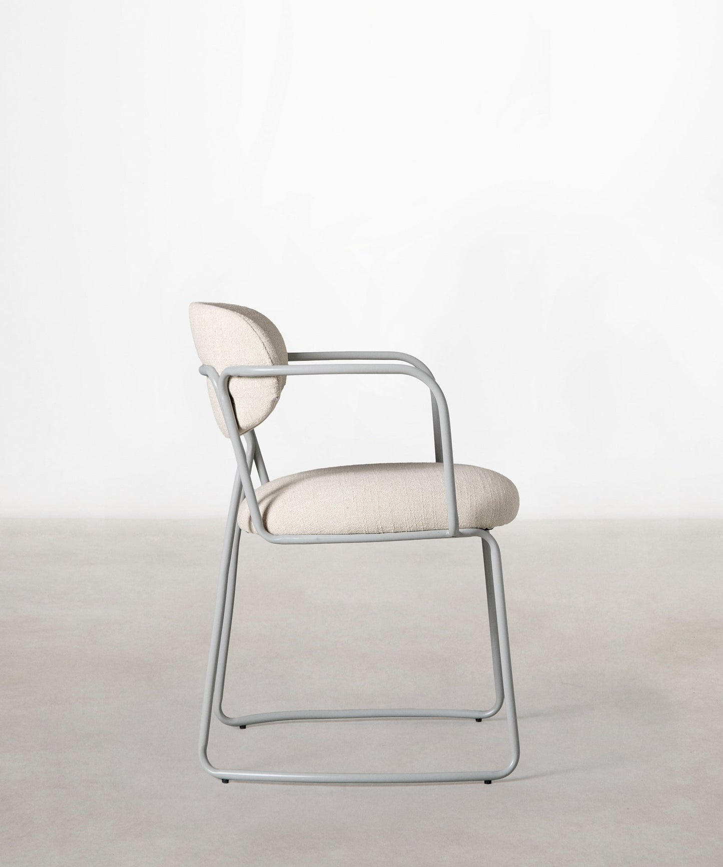 56625826627970 Silla de Comedor de Tela y metal con Reposabrazos Mortiz Arms Sillas tapizadas Northdeco