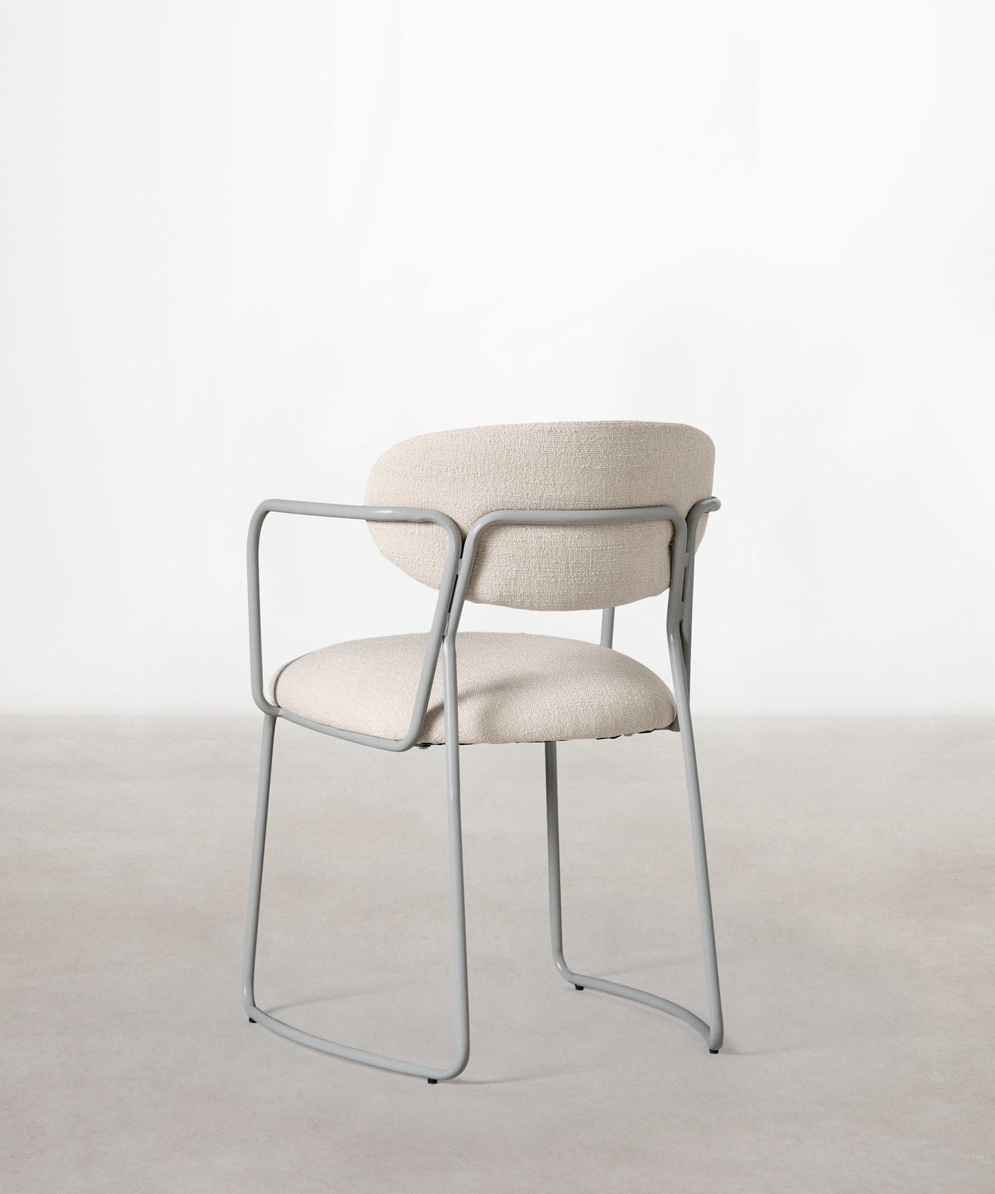 56625826627970 Silla de Comedor de Tela y metal con Reposabrazos Mortiz Arms Sillas tapizadas Northdeco