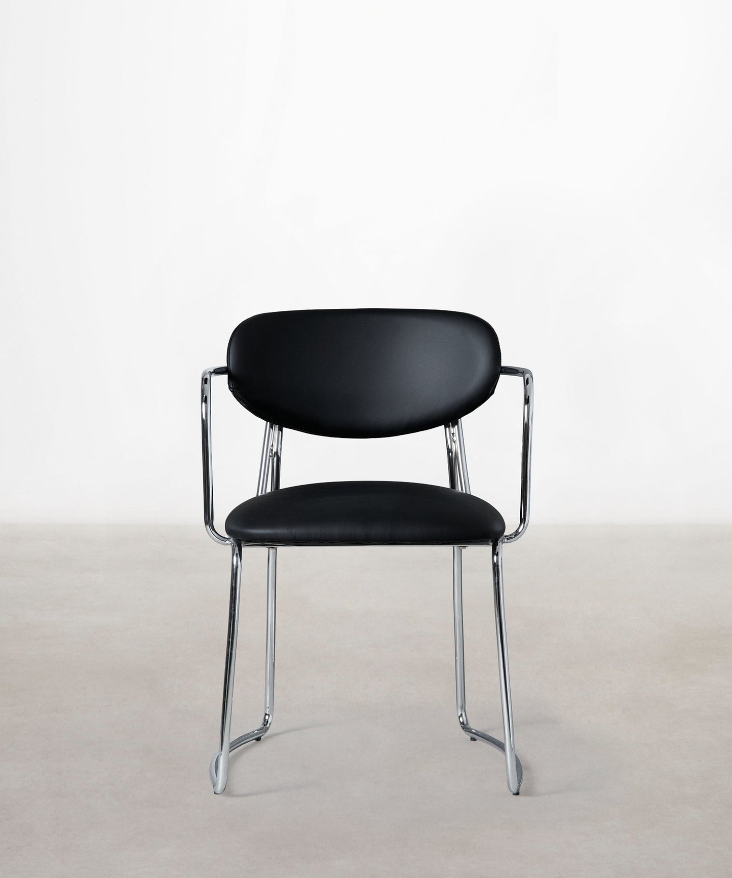 56625833607554 Silla de Comedor de Polipiel y Metal con Reposabrazos Moritz PU Sillas tapizadas Northdeco