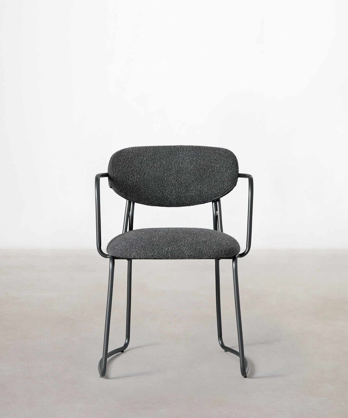 56625826595202 Silla de Comedor de Tela y metal con Reposabrazos Mortiz Arms Sillas tapizadas Northdeco