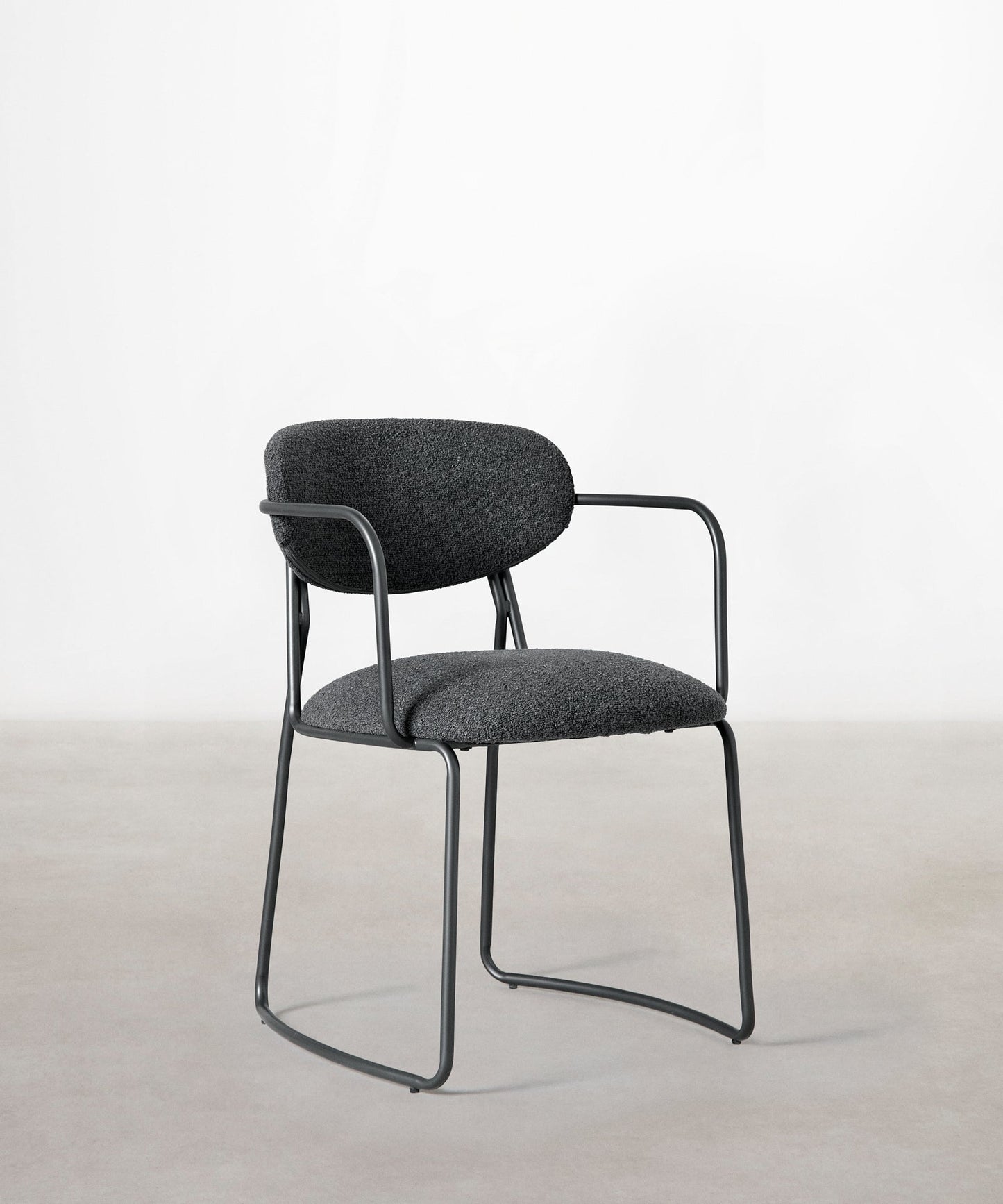 56625826595202 Silla de Comedor de Tela y metal con Reposabrazos Mortiz Arms Sillas tapizadas Northdeco