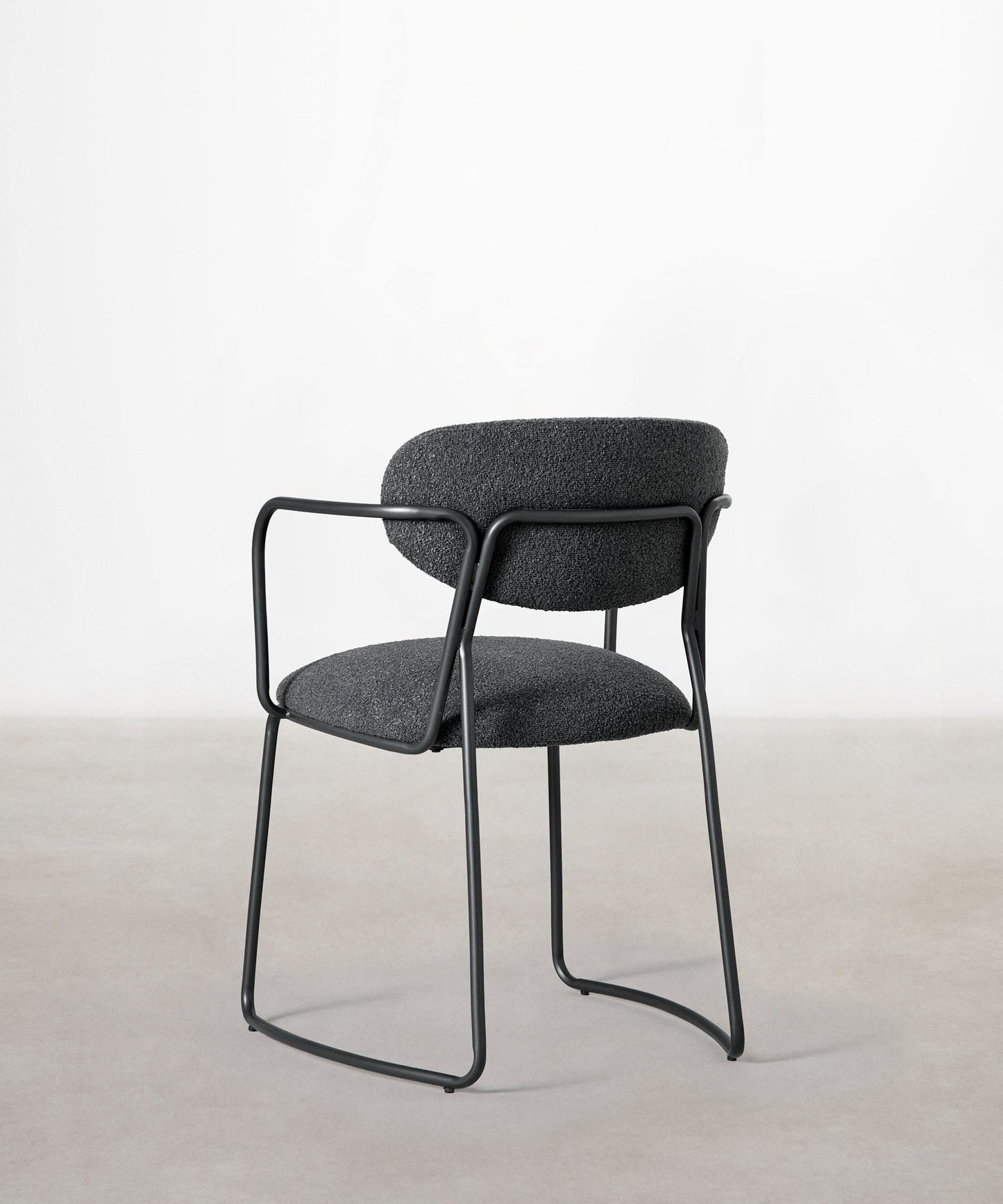 56625826595202 Silla de Comedor de Tela y metal con Reposabrazos Mortiz Arms Sillas tapizadas Northdeco