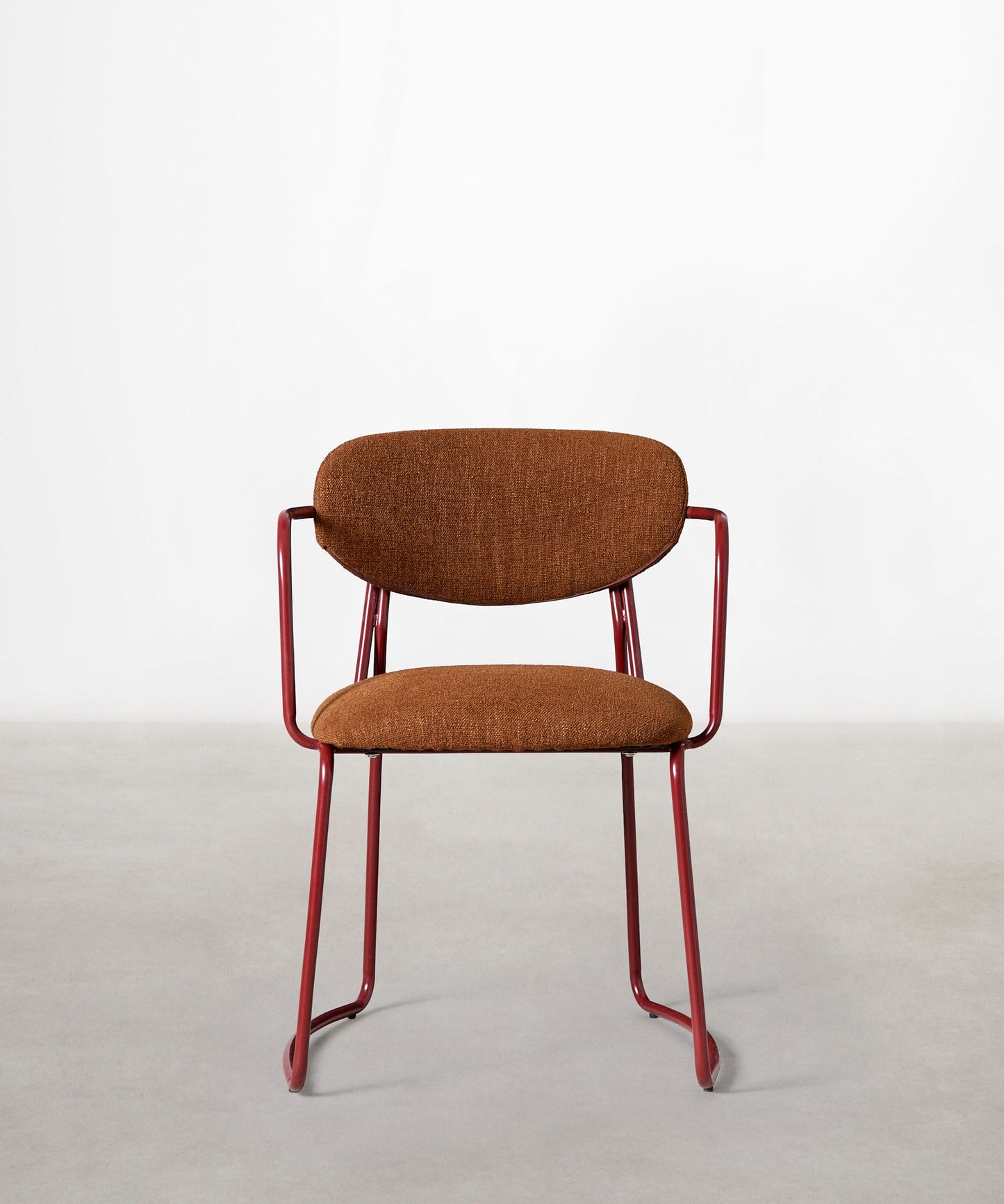 56625826562434 Silla de Comedor de Tela y metal con Reposabrazos Mortiz Arms Sillas tapizadas Northdeco