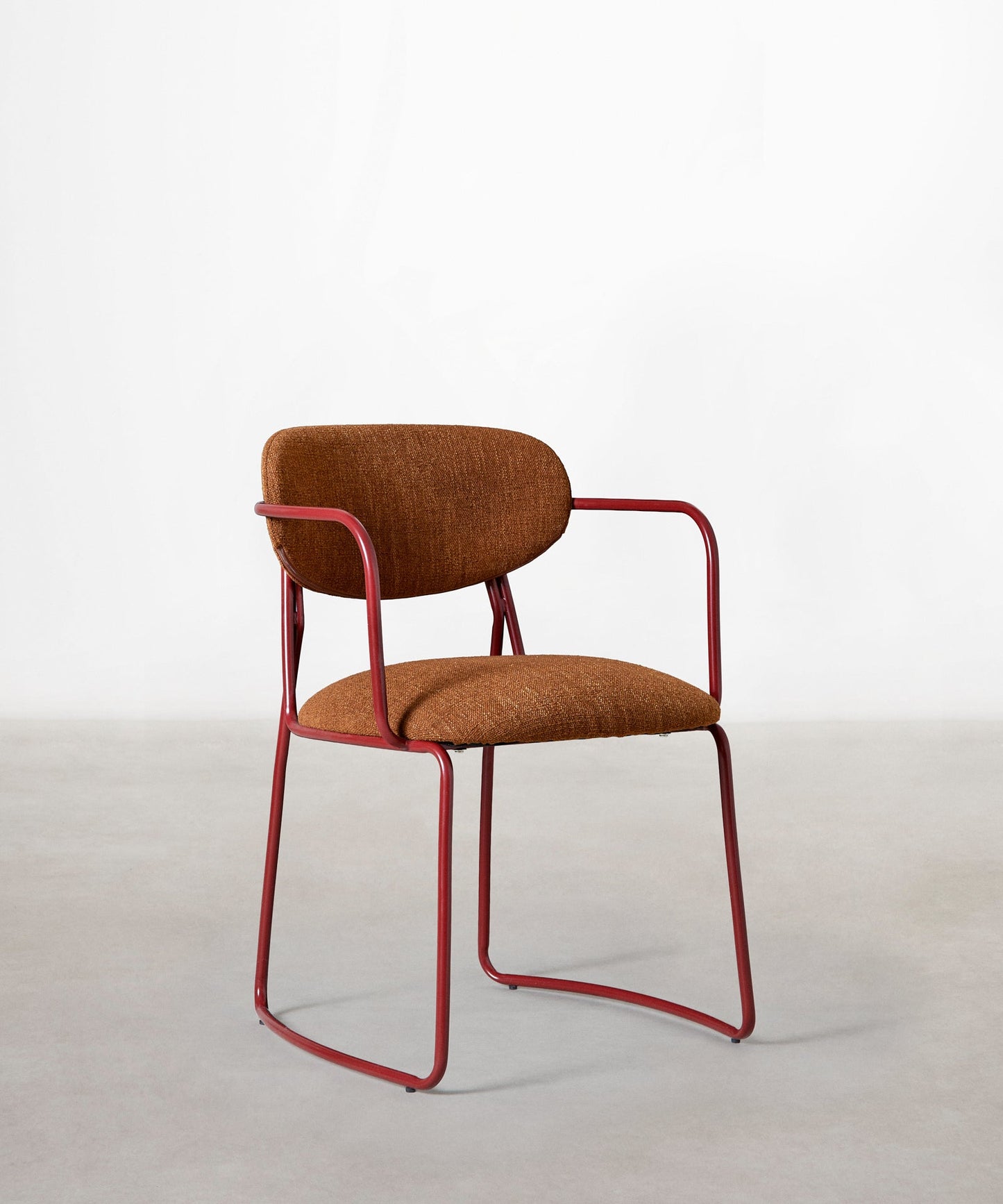 56625826562434 Silla de Comedor de Tela y metal con Reposabrazos Mortiz Arms Sillas tapizadas Northdeco
