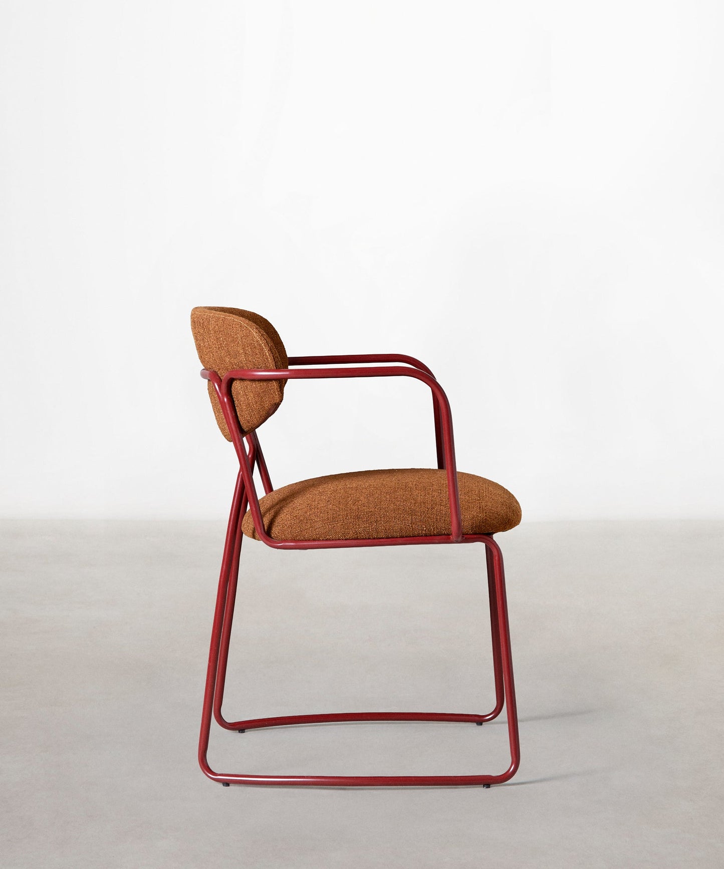 56625826562434 Silla de Comedor de Tela y metal con Reposabrazos Mortiz Arms Sillas tapizadas Northdeco