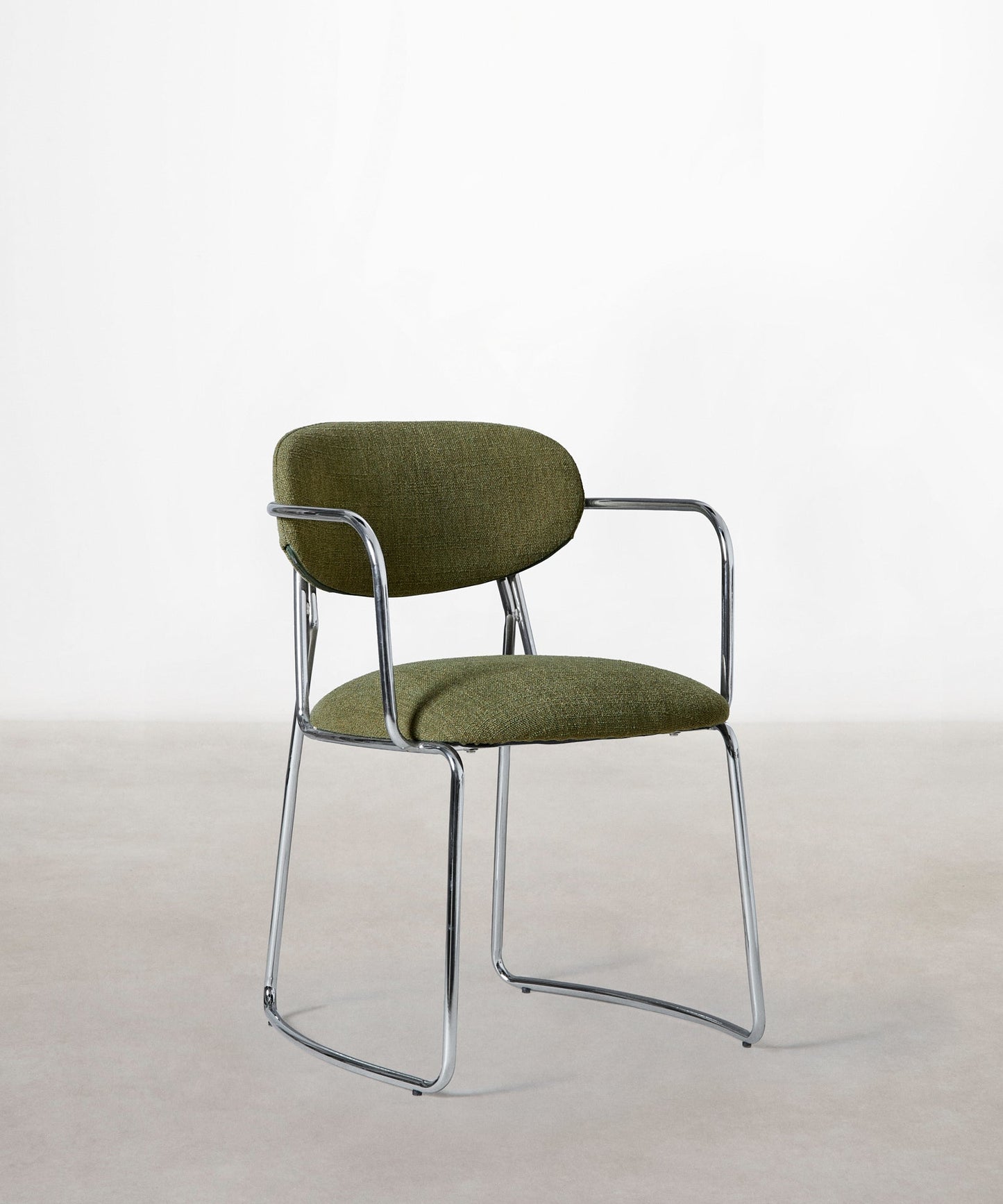 56625826496898 Silla de Comedor de Tela y metal con Reposabrazos Mortiz Arms Sillas tapizadas Northdeco