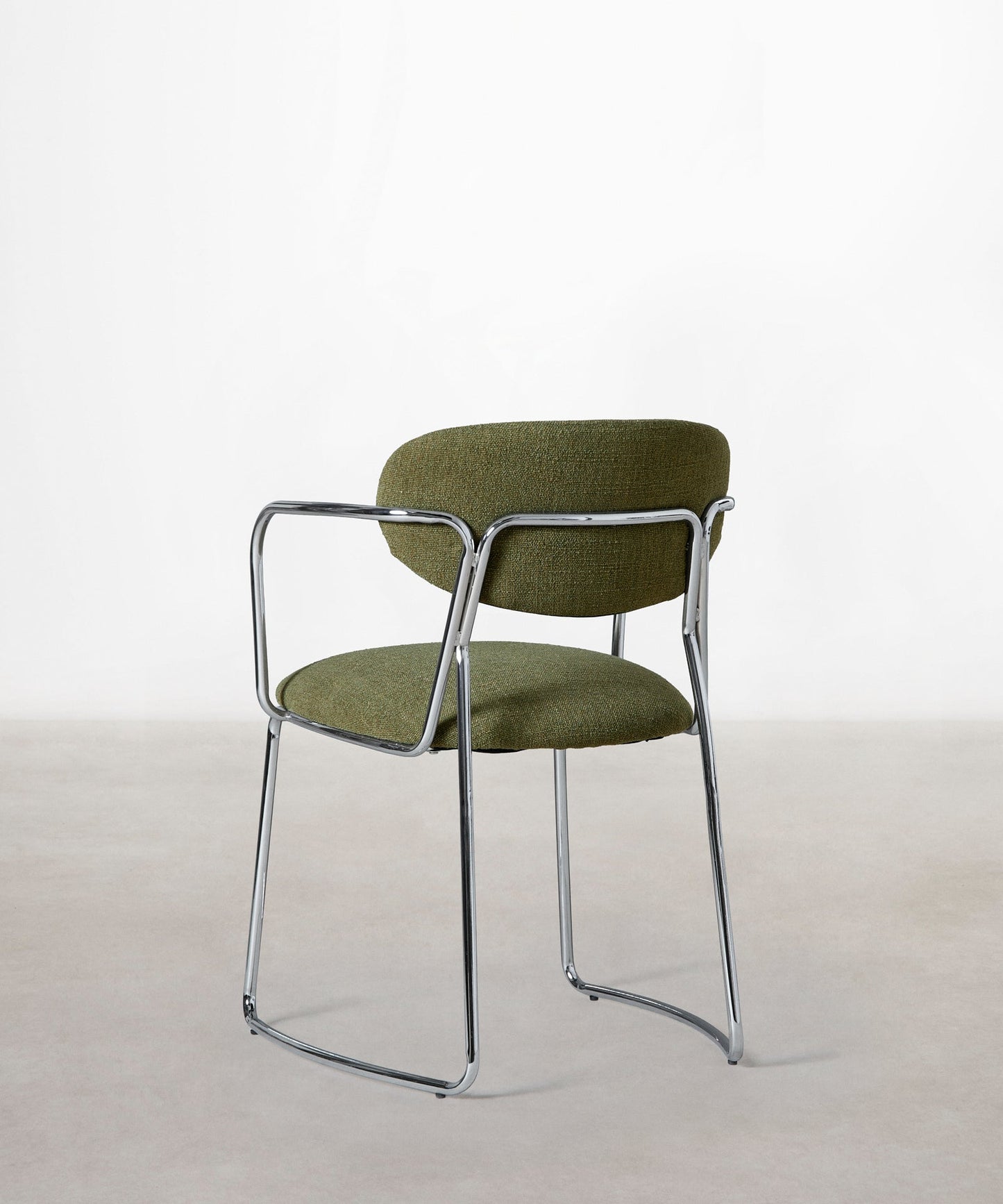 56625826496898 Silla de Comedor de Tela y metal con Reposabrazos Mortiz Arms Sillas tapizadas Northdeco