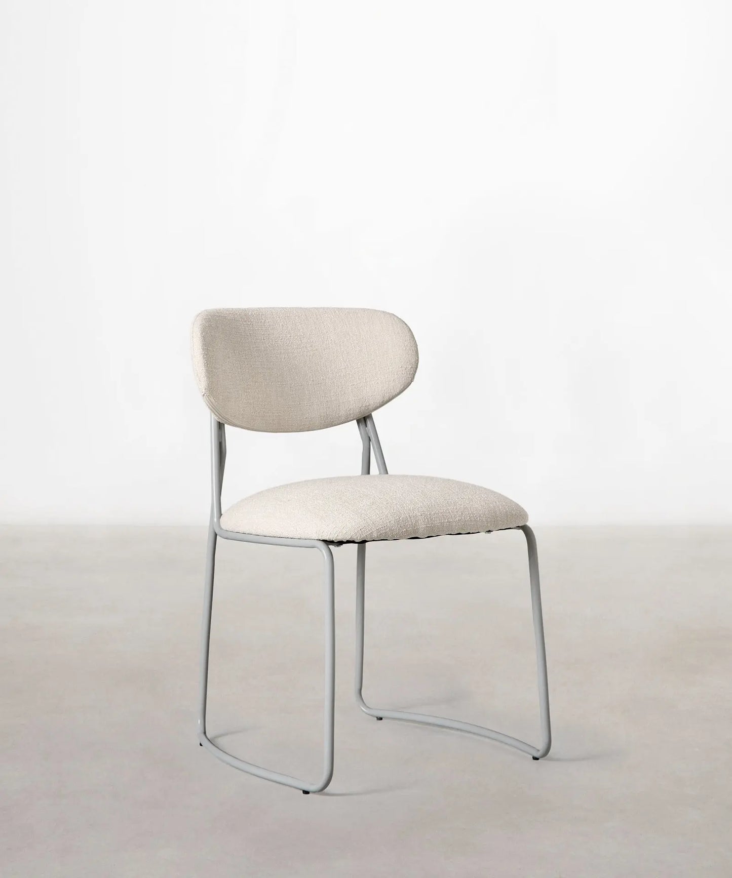 56625769611650 Silla de Comedor de Tela y metal Moritz Sillas tapizadas Northdeco