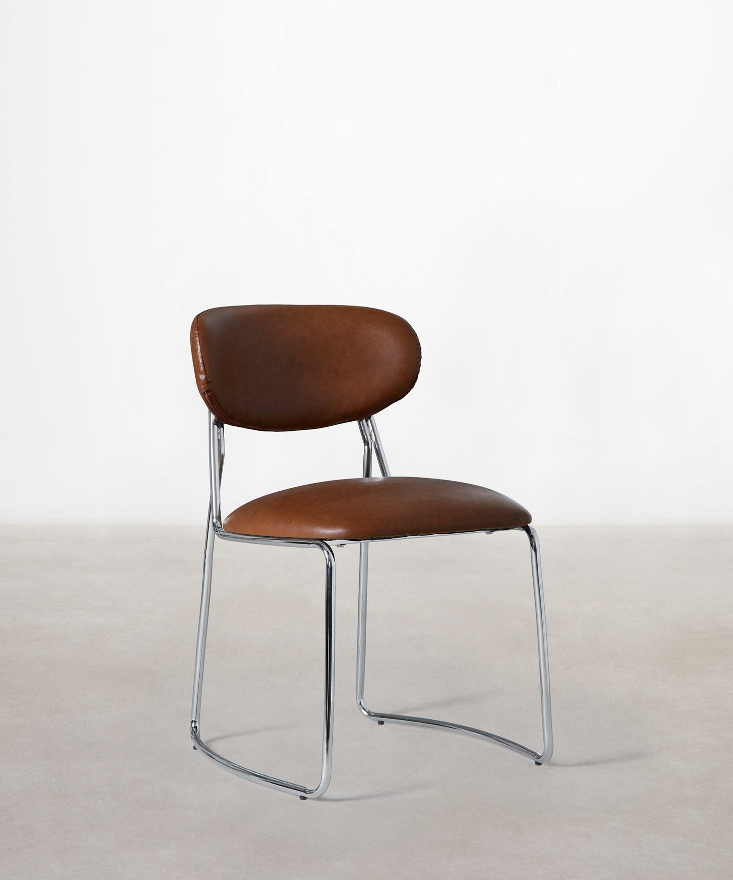 56625734746498 Silla de Comedor de Polipiel y Metal Moritz PU Sillas tapizadas Northdeco
