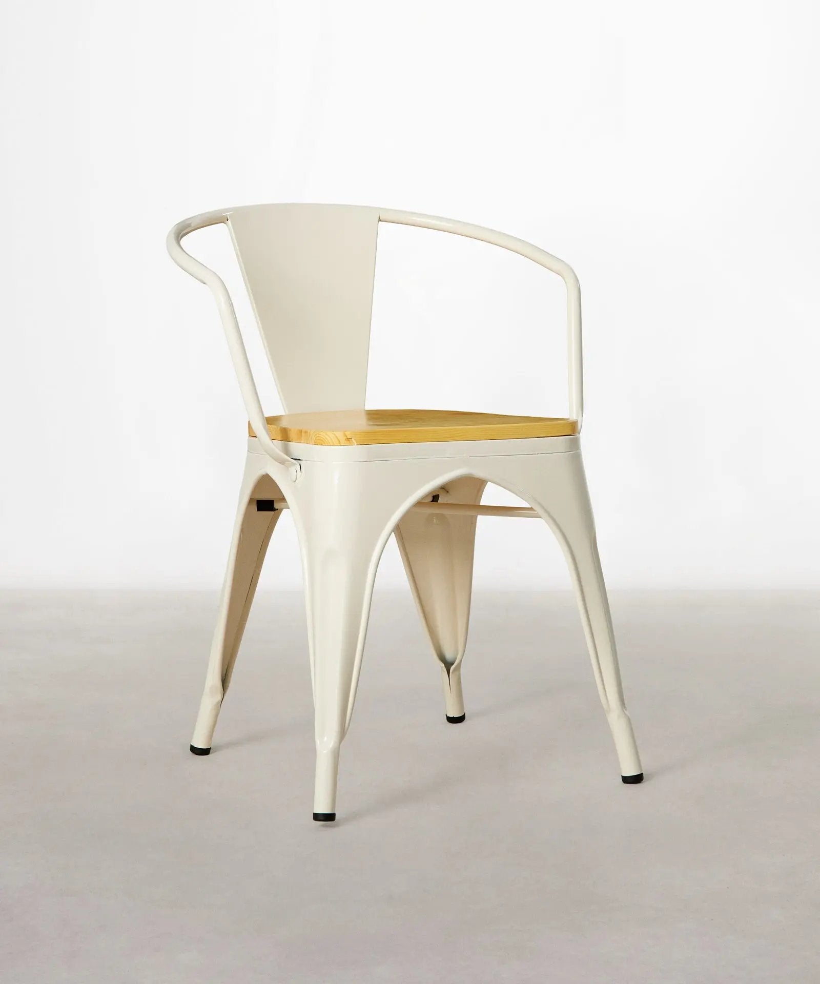 55815409729922 Silla de Comedor de Metal y Madera Tolik Wood Sillas Metálicas Northdeco Beige