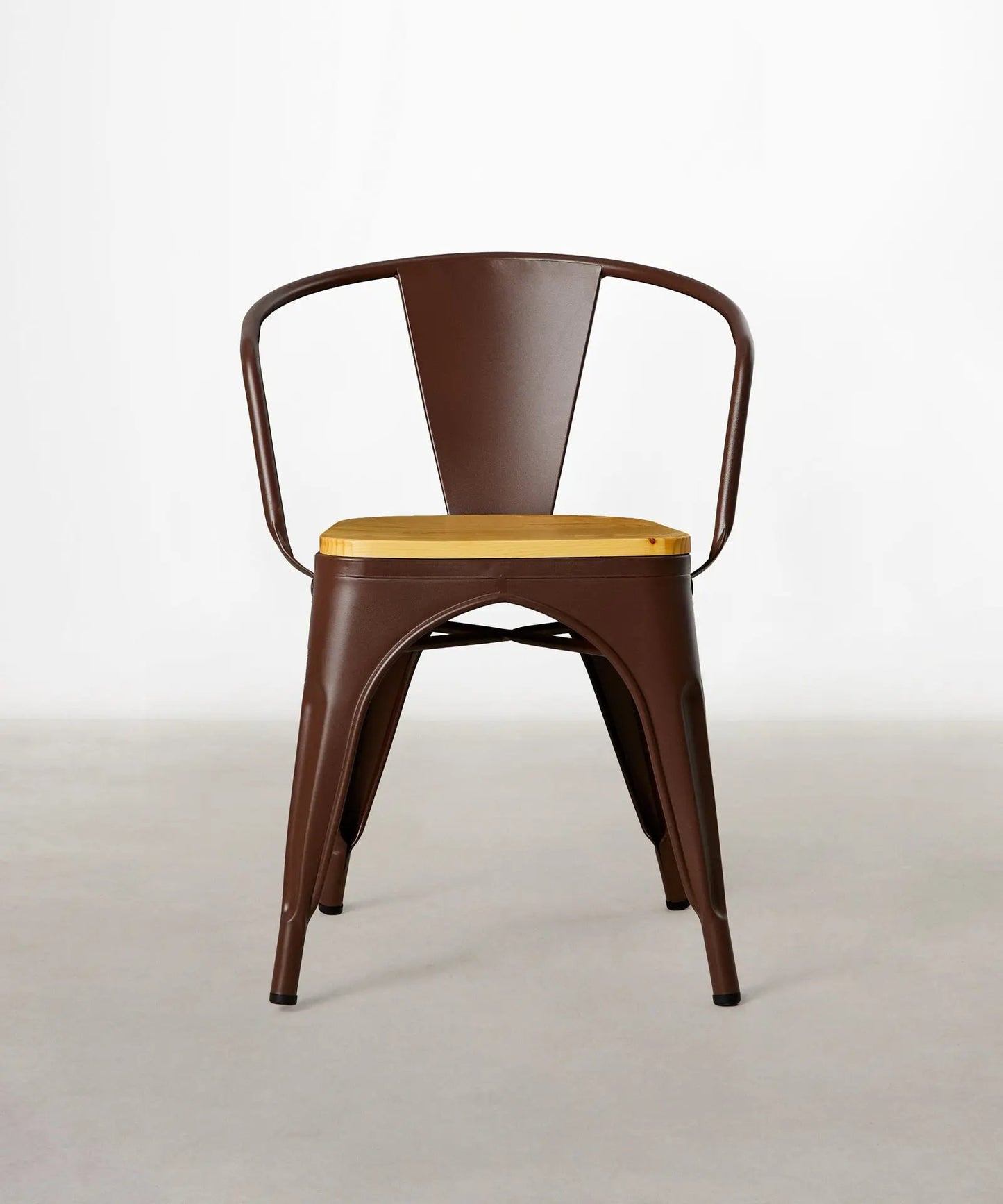 55815409762690 Silla de Comedor de Metal y Madera Tolik Wood Sillas Metálicas Northdeco