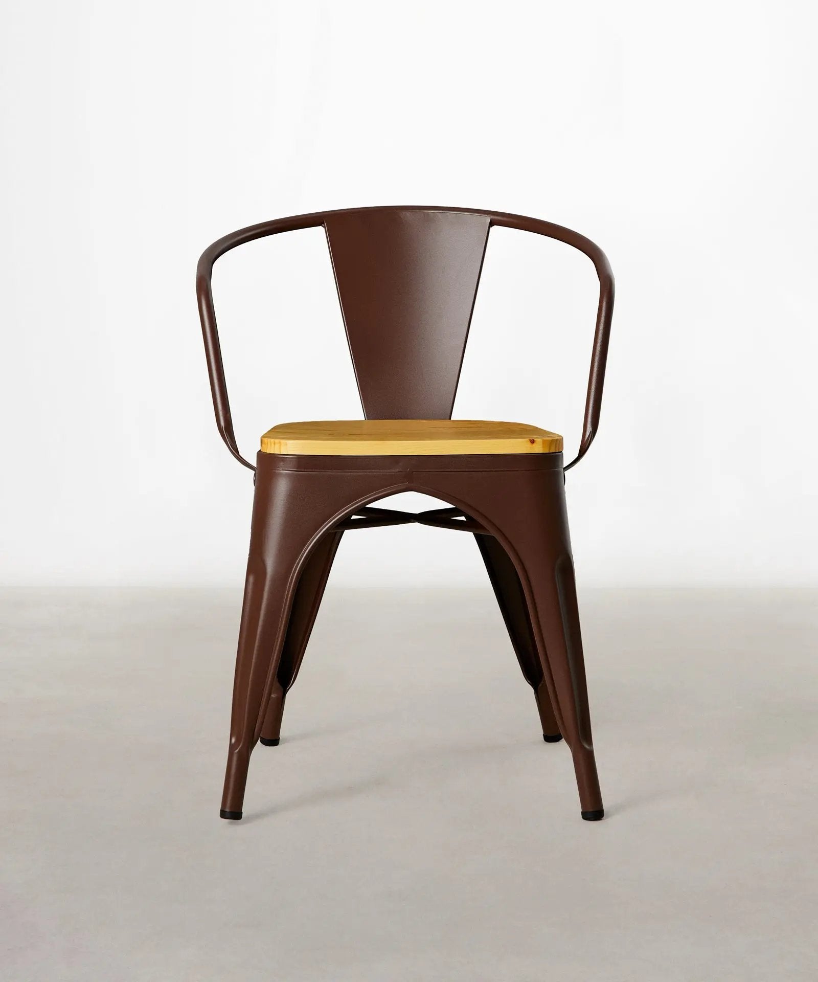 55815409762690 Silla de Comedor de Metal y Madera Tolik Wood Sillas Metálicas Northdeco