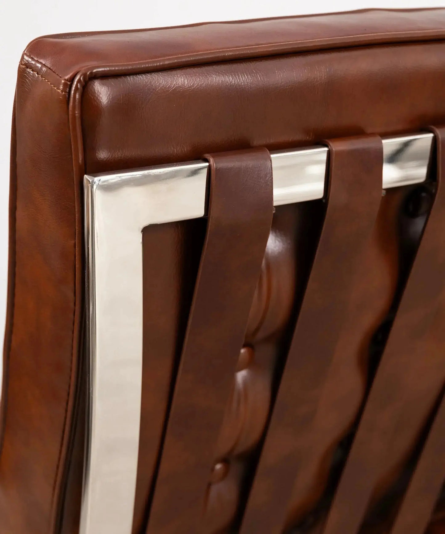 55959168450946 Silla de Acero Tapizada en Polipiel Seline Sillones de Polipiel Northdeco