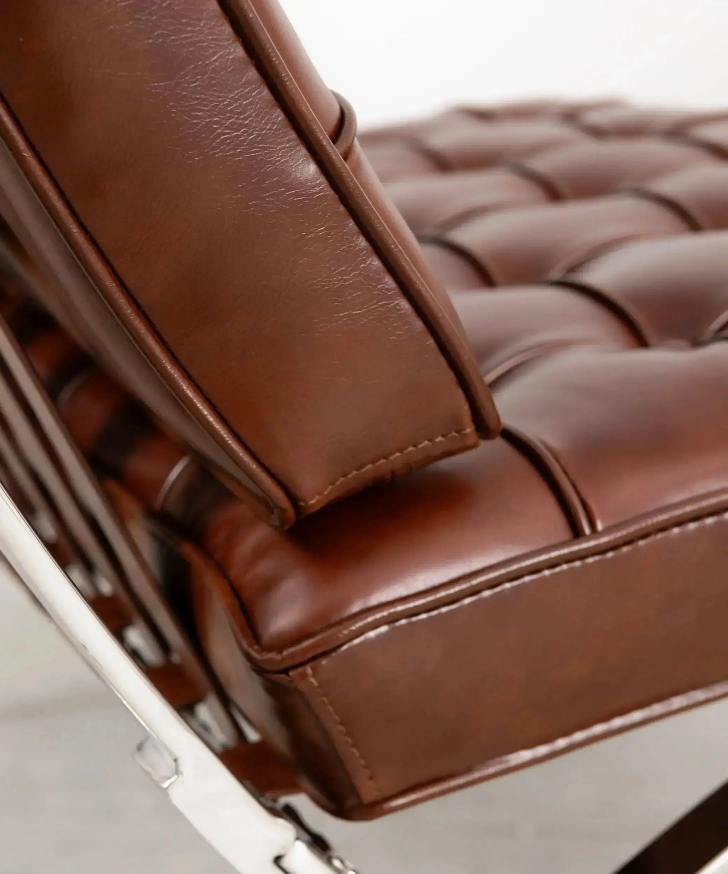 55959168450946 Silla de Acero Tapizada en Polipiel Seline Sillones de Polipiel Northdeco