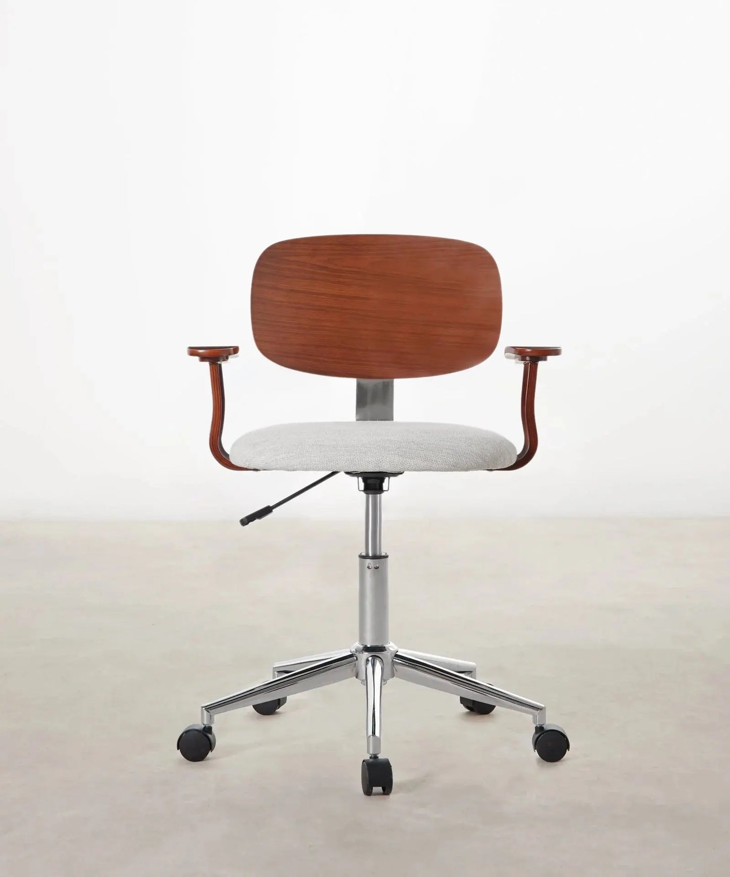 54899408863618 Silla de Escritorio de Madera y Tapizada Ajustable Morgan Sillas de Oficina Northdeco