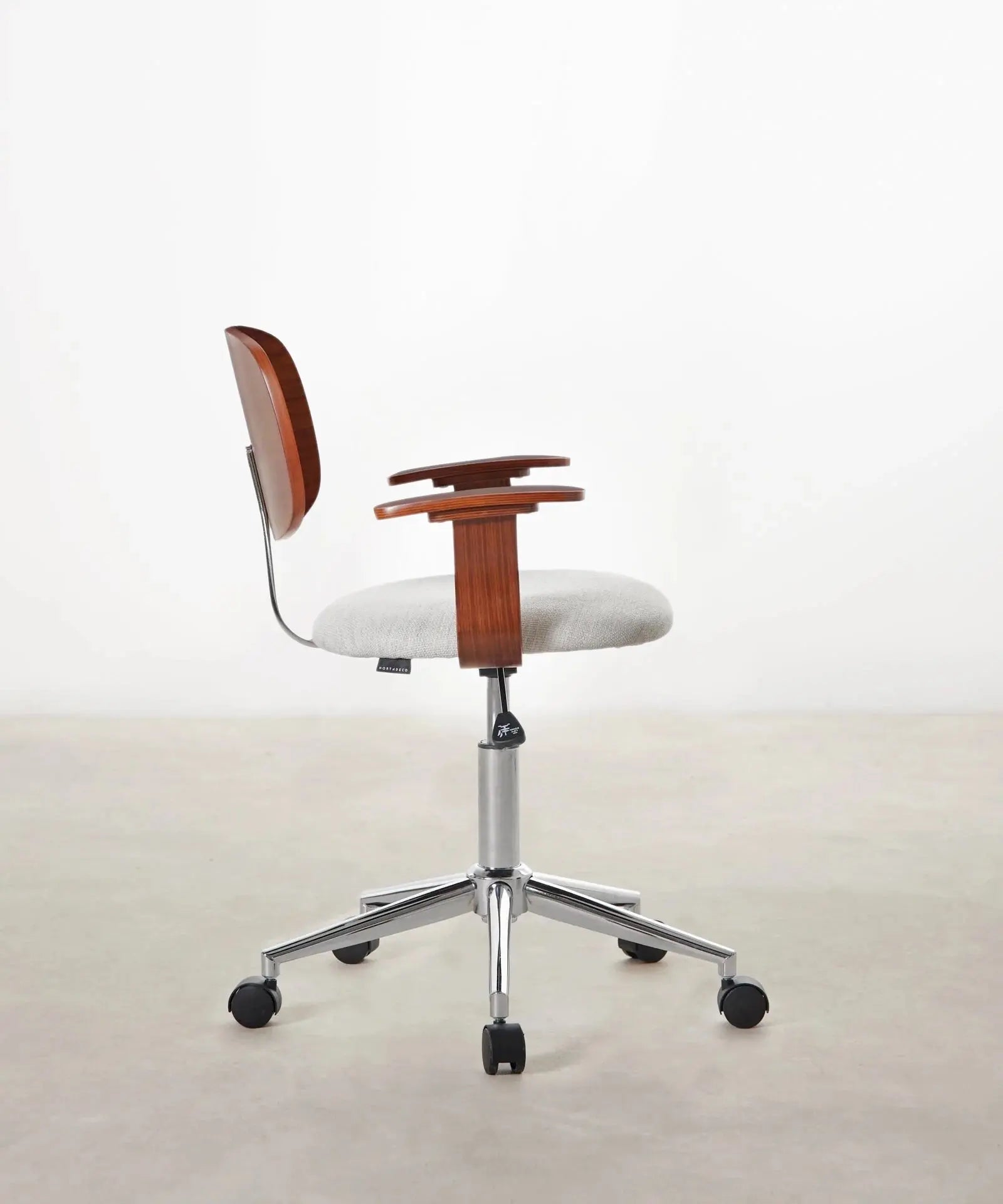 54899408863618 Silla de Escritorio de Madera y Tapizada Ajustable Morgan Sillas de Oficina Northdeco