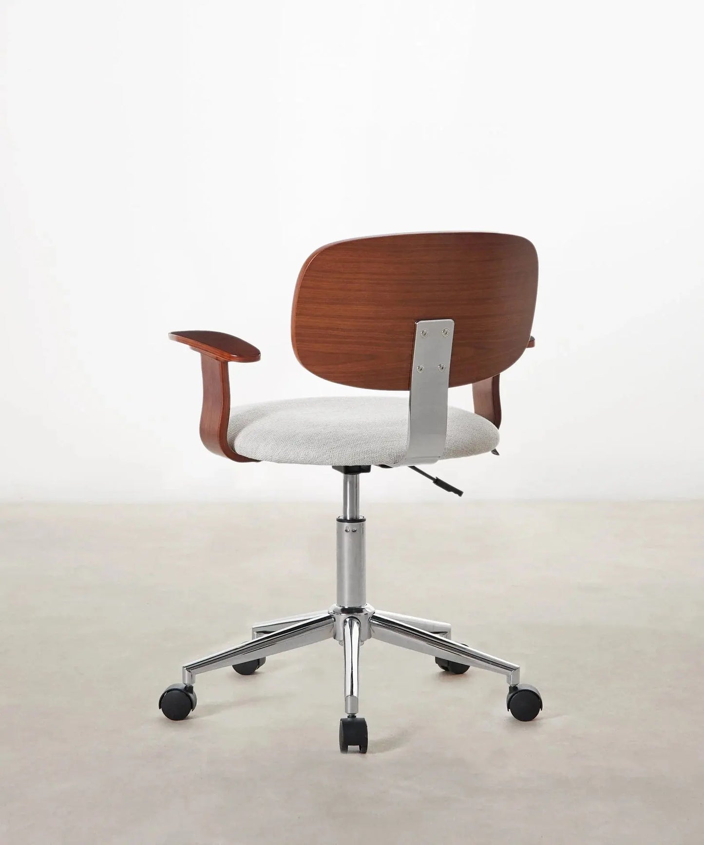 54899408863618 Silla de Escritorio de Madera y Tapizada Ajustable Morgan Sillas de Oficina Northdeco