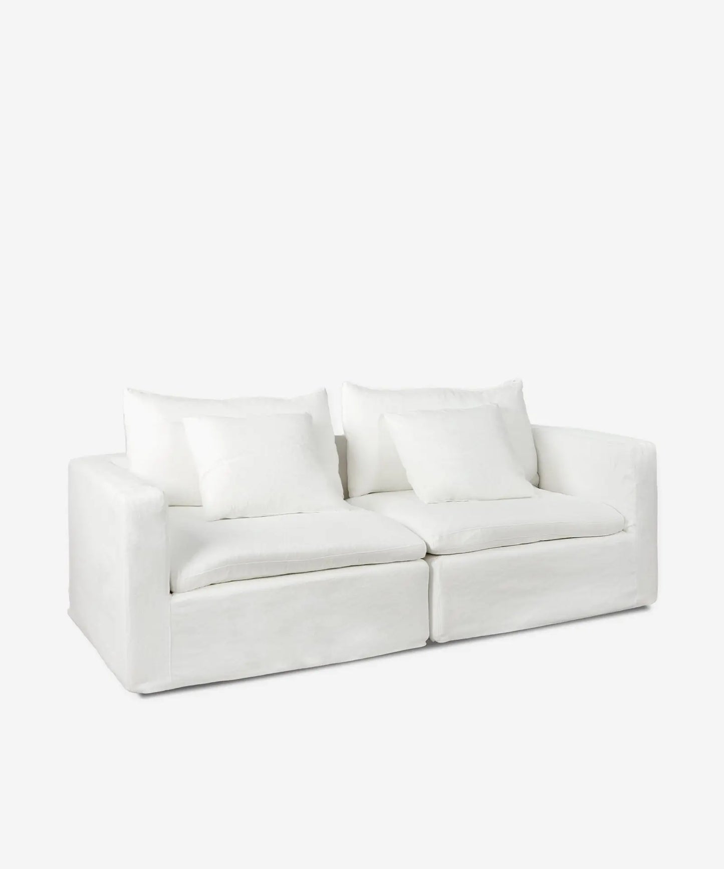 56094400053634 Sofá Modular Recto de Lino y Algodón 2 Plazas Stonem Sofás Tapizados Northdeco