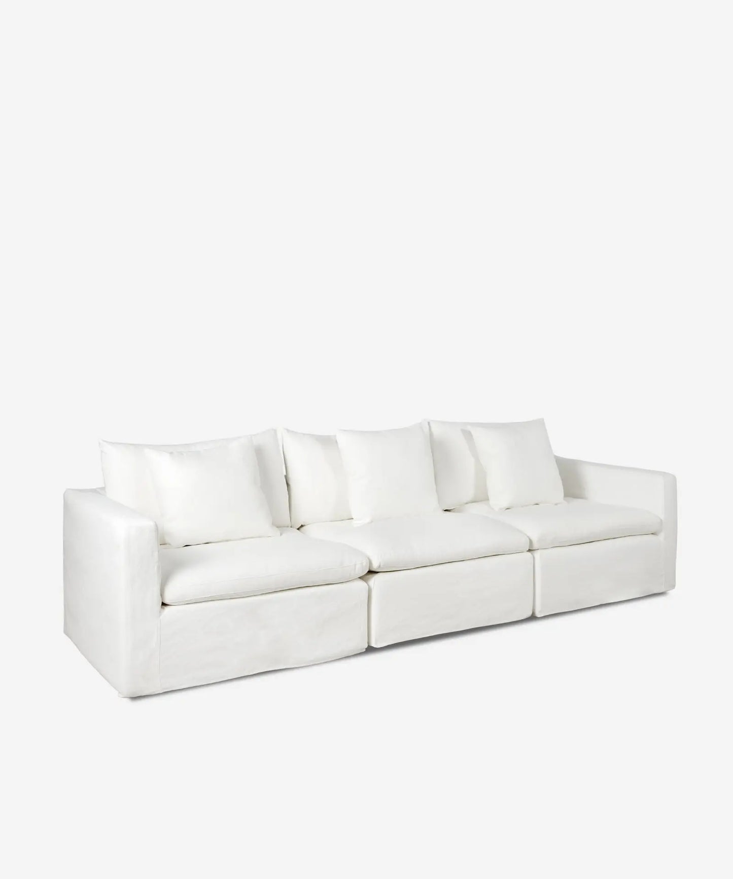 56094319149442 Sofá Modular Recto de Lino y Algodón 3 Plazas Stonem Sofás Tapizados Northdeco