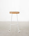55534991769986 Taburete Alto Regulable en Acero y Madera Mel Taburetes Northdeco