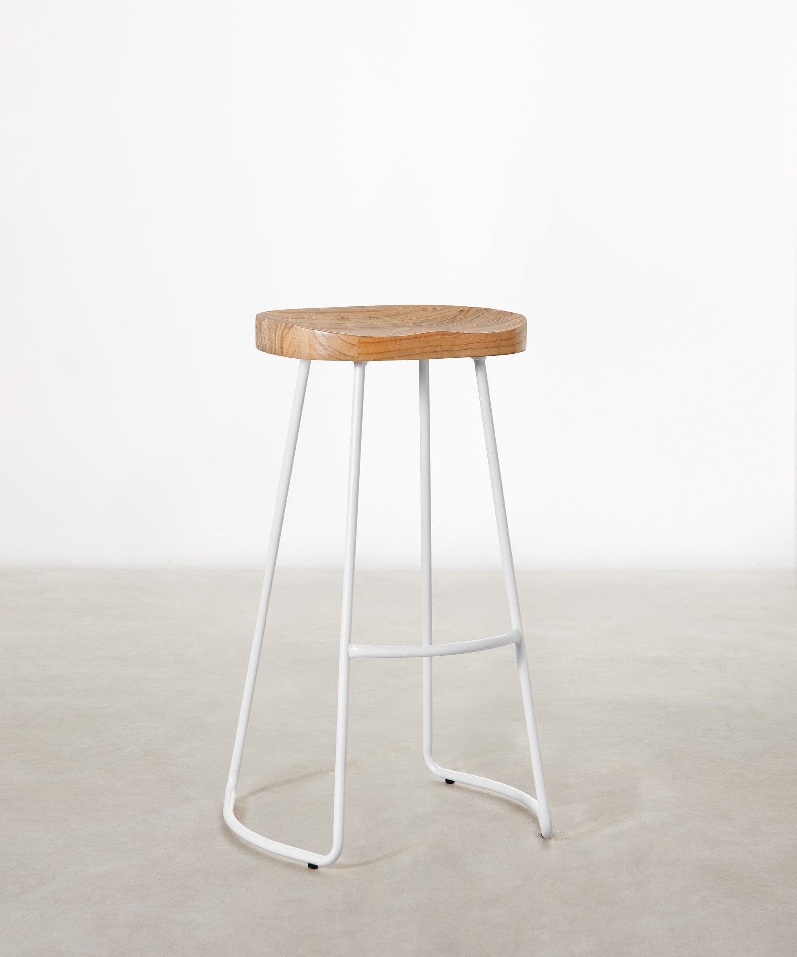 55534991769986 Taburete Alto Regulable en Acero y Madera Mel Taburetes Northdeco