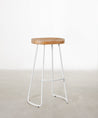 55534991769986 Taburete Alto Regulable en Acero y Madera Mel Taburetes Northdeco