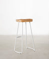 55534991769986 Taburete Alto Regulable en Acero y Madera Mel Taburetes Northdeco