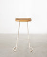 55534937407874 Taburete Alto Regulable en Acero y Madera Mel Taburetes Northdeco