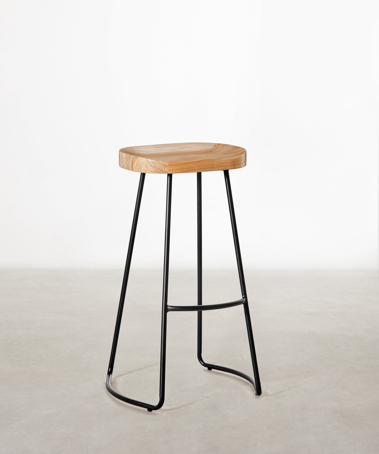 55534991737218 Taburete Alto Regulable en Acero y Madera Mel Taburetes Northdeco