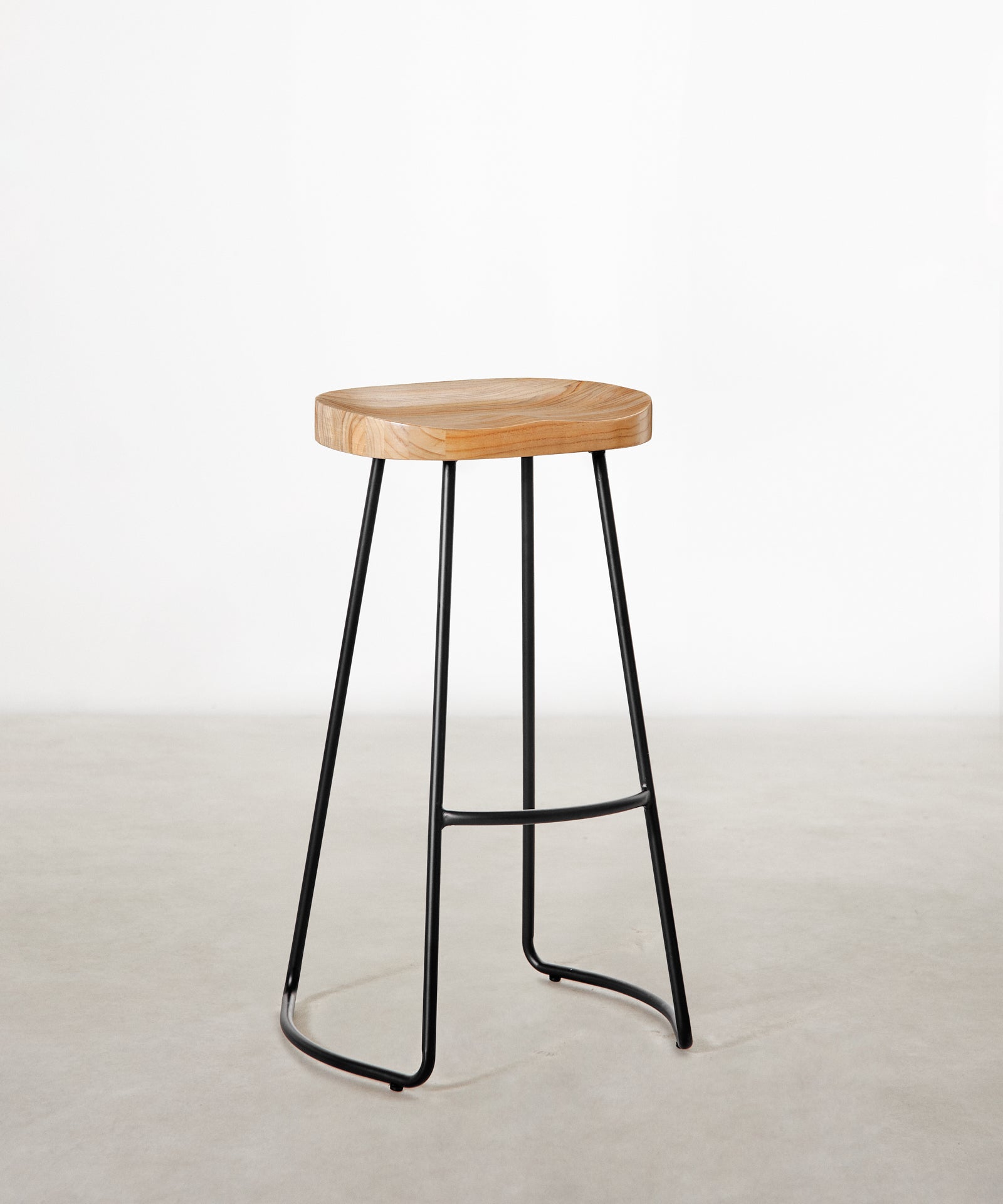 55534991737218 Taburete Alto Regulable en Acero y Madera Mel Taburetes Northdeco