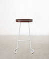55534931902850 Taburete Alto Regulable en Acero y Madera Mel Taburetes Northdeco