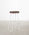 55534931902850 Taburete Alto Regulable en Acero y Madera Mel Taburetes Northdeco