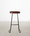 55534937375106 Taburete Alto Regulable en Acero y Madera Mel Taburetes Northdeco