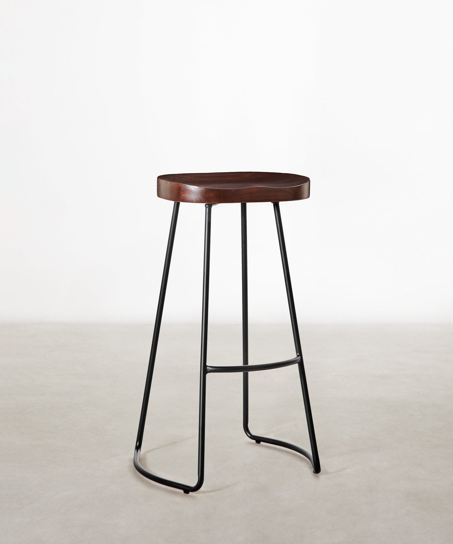 55534937375106 Taburete Alto Regulable en Acero y Madera Mel Taburetes Northdeco