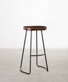 55534937375106 Taburete Alto Regulable en Acero y Madera Mel Taburetes Northdeco