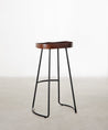 55534937375106 Taburete Alto Regulable en Acero y Madera Mel Taburetes Northdeco