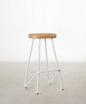 55535025586562 Taburete Alto en Acero y Madera Kai Taburetes Northdeco