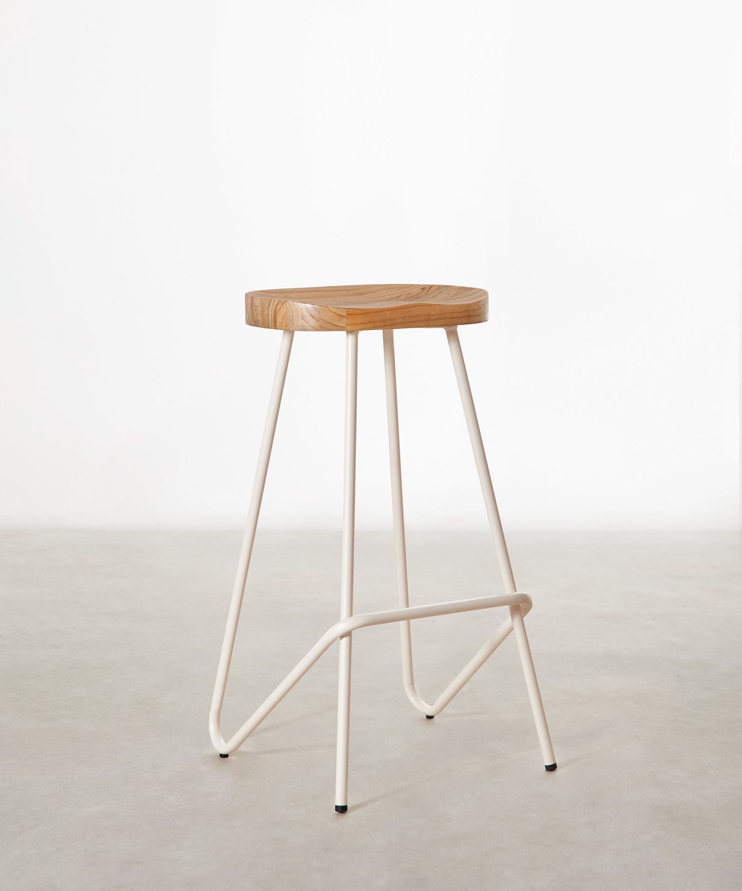 55535025521026 Taburete Alto en Acero y Madera Kai Taburetes Northdeco