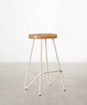 55535025521026 Taburete Alto en Acero y Madera Kai Taburetes Northdeco