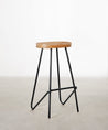 55535025553794 Taburete Alto en Acero y Madera Kai Taburetes Northdeco